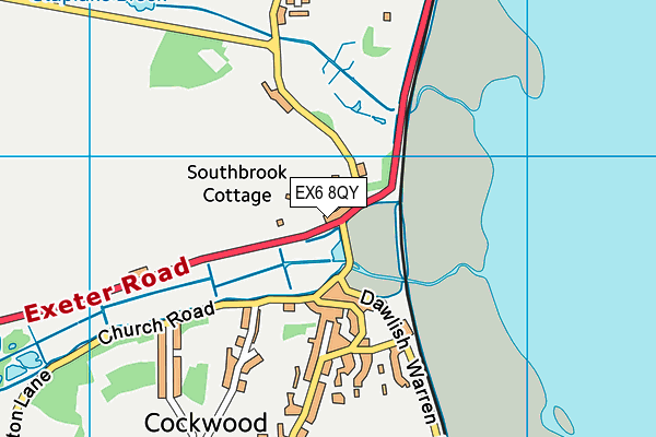 EX6 8QY map - OS VectorMap District (Ordnance Survey)