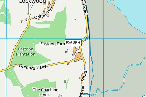 EX6 8RH map - OS VectorMap District (Ordnance Survey)