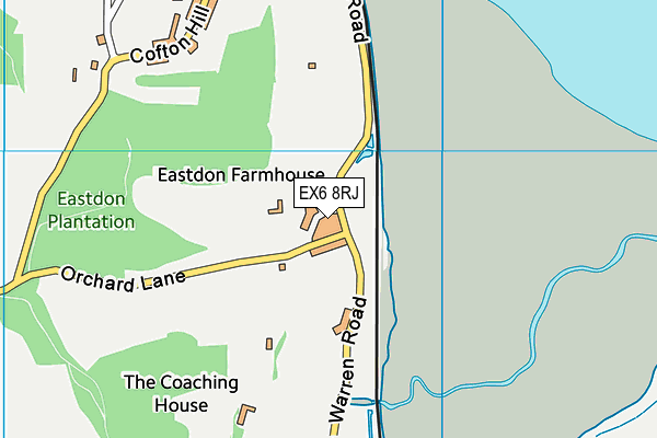 EX6 8RJ map - OS VectorMap District (Ordnance Survey)