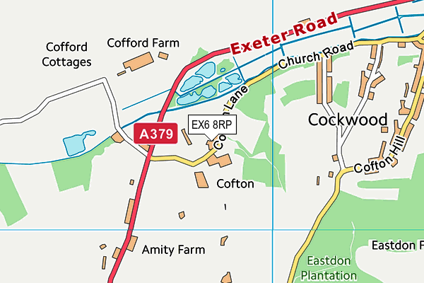 Cofton Country Holidays map (EX6 8RP) - OS VectorMap District (Ordnance Survey)