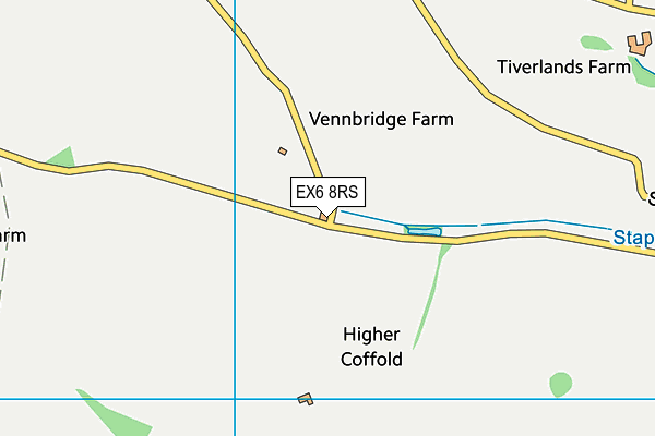 EX6 8RS map - OS VectorMap District (Ordnance Survey)