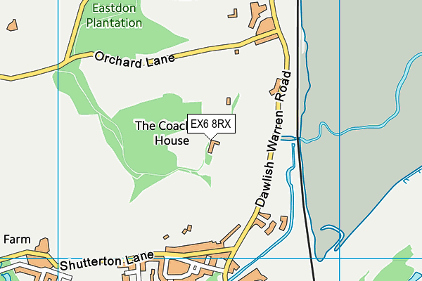 EX6 8RX map - OS VectorMap District (Ordnance Survey)