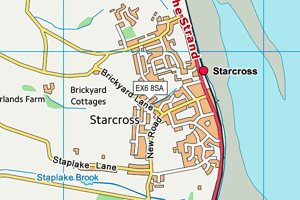EX6 8SA map - OS VectorMap District (Ordnance Survey)