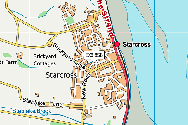 EX6 8SB map - OS VectorMap District (Ordnance Survey)