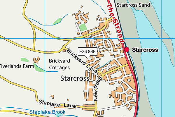 EX6 8SE map - OS VectorMap District (Ordnance Survey)