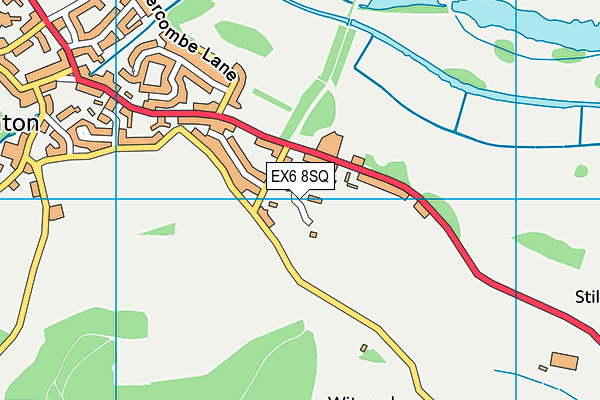 EX6 8SQ map - OS VectorMap District (Ordnance Survey)