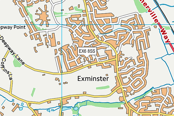 EX6 8SS map - OS VectorMap District (Ordnance Survey)