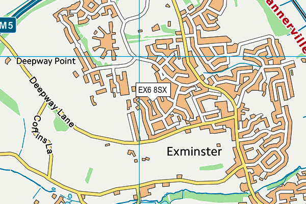 EX6 8SX map - OS VectorMap District (Ordnance Survey)