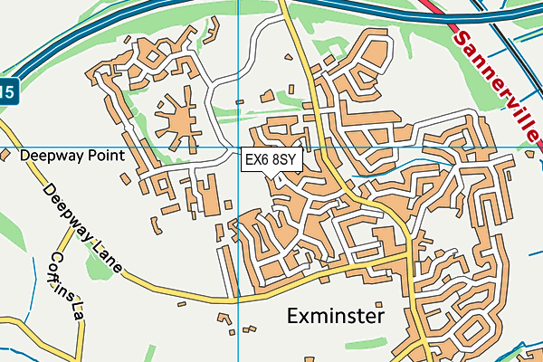 EX6 8SY map - OS VectorMap District (Ordnance Survey)