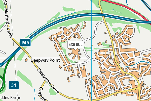 EX6 8UL map - OS VectorMap District (Ordnance Survey)