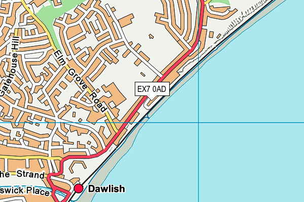 EX7 0AD map - OS VectorMap District (Ordnance Survey)