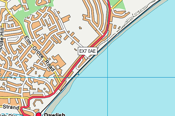 EX7 0AE map - OS VectorMap District (Ordnance Survey)