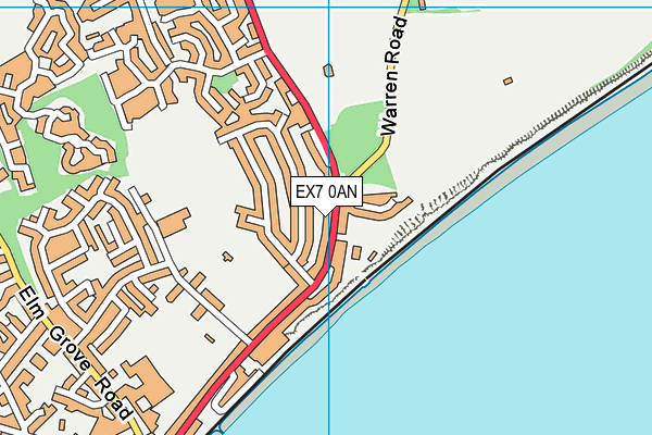 EX7 0AN map - OS VectorMap District (Ordnance Survey)
