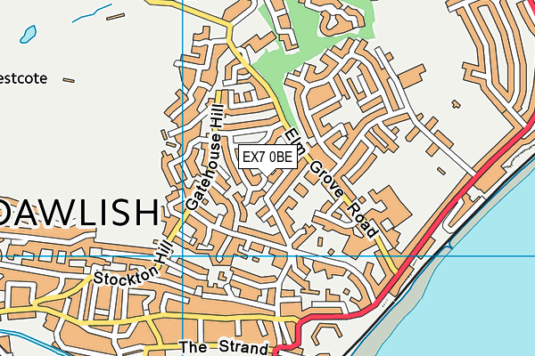 EX7 0BE map - OS VectorMap District (Ordnance Survey)