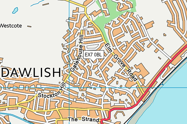 EX7 0BL map - OS VectorMap District (Ordnance Survey)