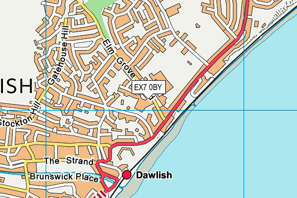 Dawlish College map (EX7 0BY) - OS VectorMap District (Ordnance Survey)