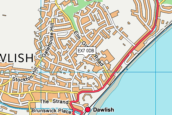 EX7 0DB map - OS VectorMap District (Ordnance Survey)