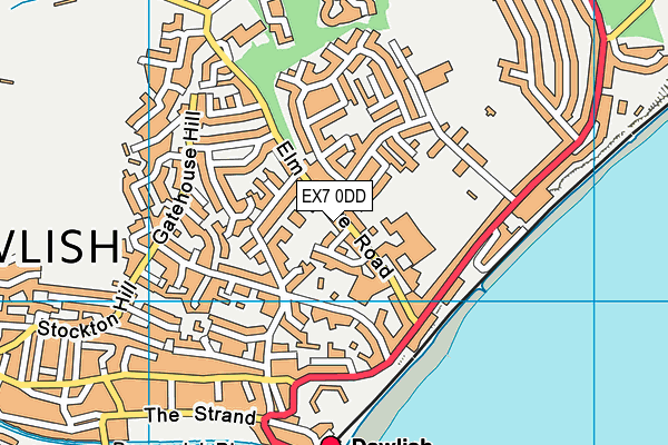 EX7 0DD map - OS VectorMap District (Ordnance Survey)