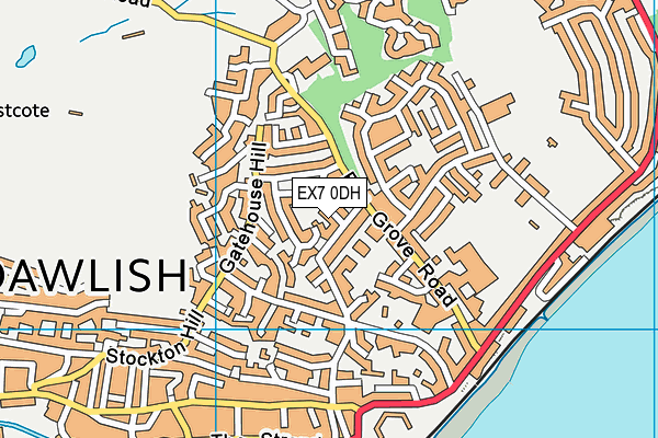 EX7 0DH map - OS VectorMap District (Ordnance Survey)