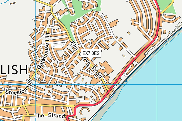 EX7 0ES map - OS VectorMap District (Ordnance Survey)