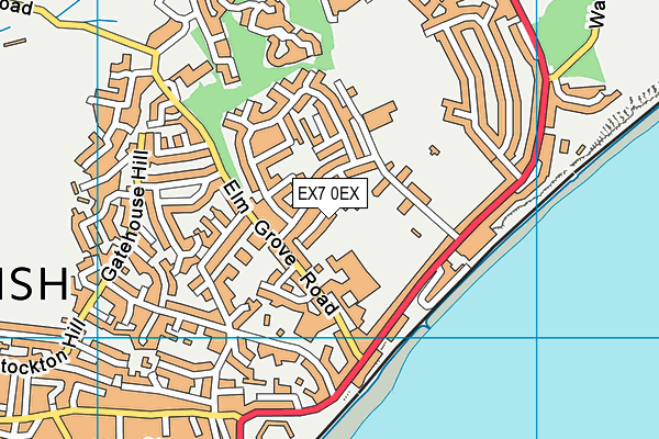EX7 0EX map - OS VectorMap District (Ordnance Survey)