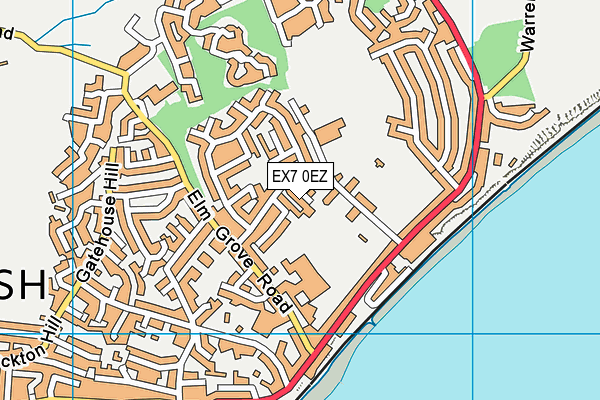 EX7 0EZ map - OS VectorMap District (Ordnance Survey)