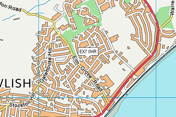 EX7 0HR map - OS VectorMap District (Ordnance Survey)