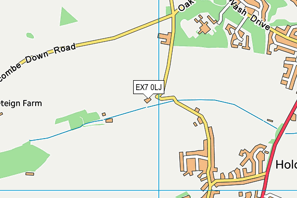 EX7 0LJ map - OS VectorMap District (Ordnance Survey)