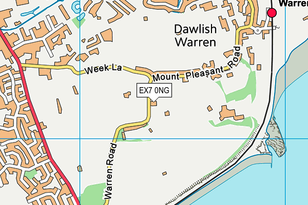 EX7 0NG map - OS VectorMap District (Ordnance Survey)
