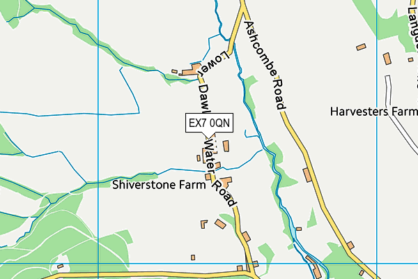 EX7 0QN map - OS VectorMap District (Ordnance Survey)