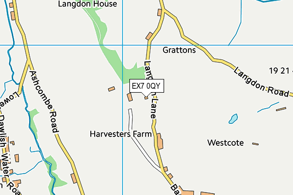 EX7 0QY map - OS VectorMap District (Ordnance Survey)