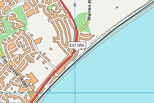 EX7 0RX map - OS VectorMap District (Ordnance Survey)