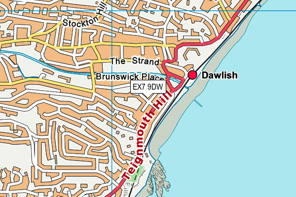 EX7 9DW map - OS VectorMap District (Ordnance Survey)