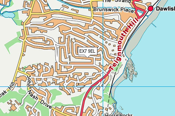 EX7 9EL map - OS VectorMap District (Ordnance Survey)