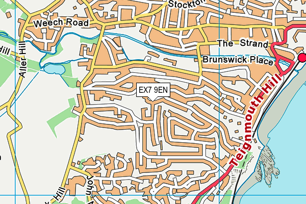 EX7 9EN map - OS VectorMap District (Ordnance Survey)