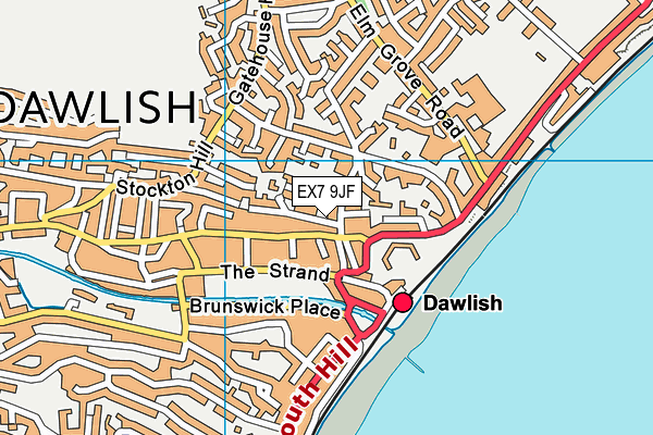 EX7 9JF map - OS VectorMap District (Ordnance Survey)