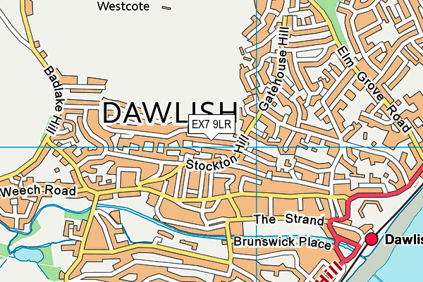 EX7 9LR map - OS VectorMap District (Ordnance Survey)