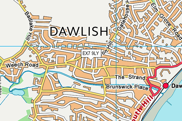 EX7 9LY map - OS VectorMap District (Ordnance Survey)