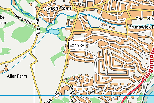 Westcliff Primary Academy map (EX7 9RA) - OS VectorMap District (Ordnance Survey)