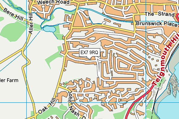 EX7 9RQ map - OS VectorMap District (Ordnance Survey)