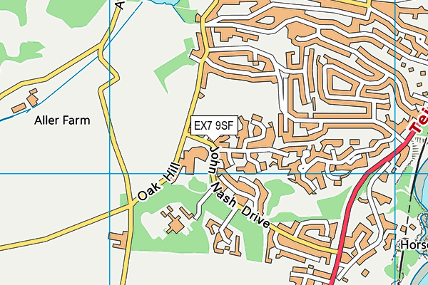 Orchard Manor School map (EX7 9SF) - OS VectorMap District (Ordnance Survey)