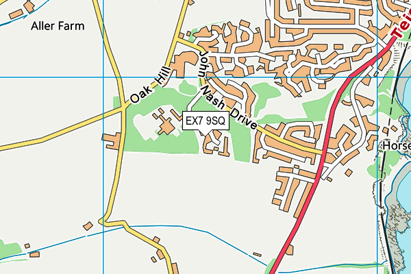 EX7 9SQ map - OS VectorMap District (Ordnance Survey)