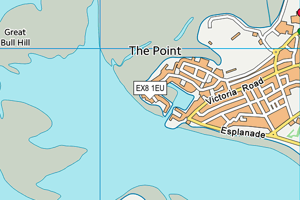 EX8 1EU map - OS VectorMap District (Ordnance Survey)