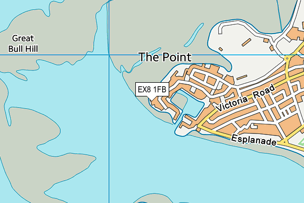 EX8 1FB map - OS VectorMap District (Ordnance Survey)