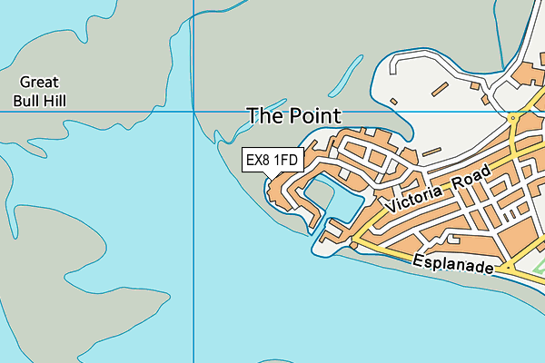 EX8 1FD map - OS VectorMap District (Ordnance Survey)