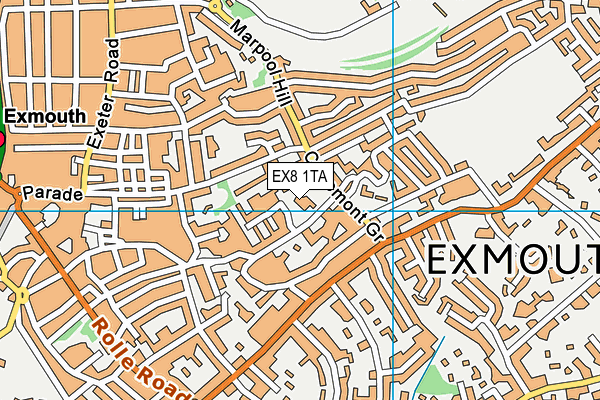 St Joseph's Catholic Primary School, Exmouth map (EX8 1TA) - OS VectorMap District (Ordnance Survey)
