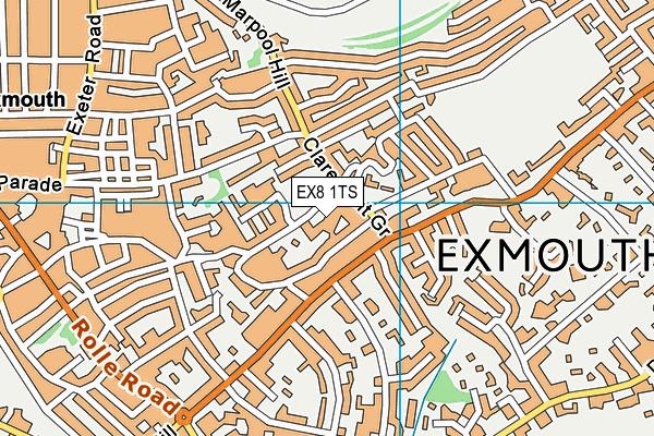 EX8 1TS map - OS VectorMap District (Ordnance Survey)