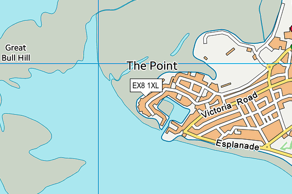 EX8 1XL map - OS VectorMap District (Ordnance Survey)