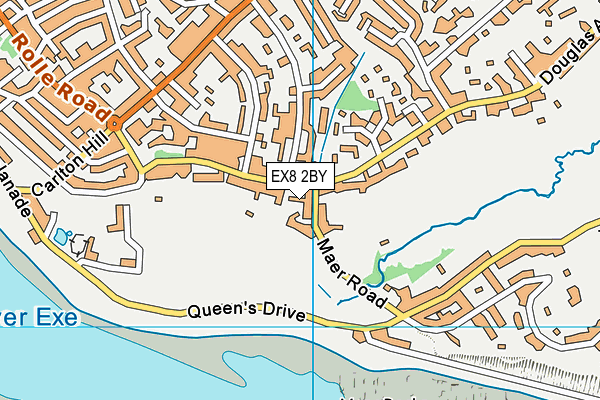 EX8 2BY map - OS VectorMap District (Ordnance Survey)