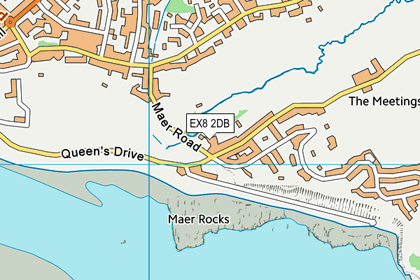 EX8 2DB map - OS VectorMap District (Ordnance Survey)